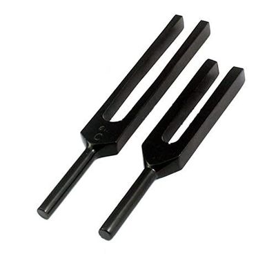 Laja Imports Limited Edition - Tactical Black - Set of 2 Pcs Aluminum Sensory Tuning Fork C 512 1024 for Educational Use