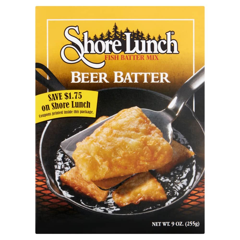 Shore Lunch Batter Mix, Beer Batter Mix, Adds Rich Flavor & Crisp Texture to Fish & Chicken, 9 Servings Per Box of Batter Mix (9 Ounce (Pack of 10))