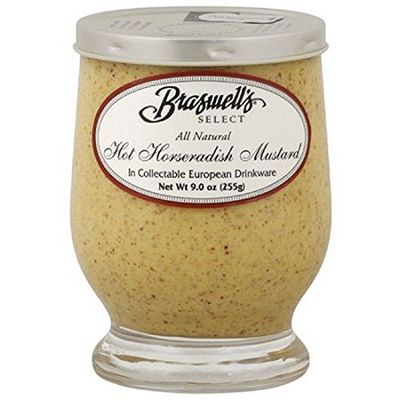 BRASWELL'S Hot Horseradish Mustard, 9 ounces, No Artificial Ingredients