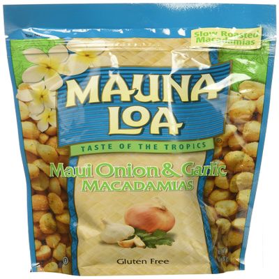 Mauna Loa Premium Hawaiian Roasted Macadamia Nuts, Maui Onion Garlic Flavor, 10 Oz Bag (Pack of 1)