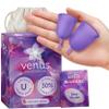 Venus Menstrual Cup (Period Cup for Women) - Perfect for Beginners & Pros - Best for Light & Heavy Flow - 12 Hours Leak-Free Protection - 100% Medical Grade Silicone Reusable Cup | Small+Large view 1