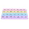 28 Grid Colorful Plastic Pills Storage Box Portable Weekly 7 Days 4 Times A Day Health Care Pill Box for Travel view 1