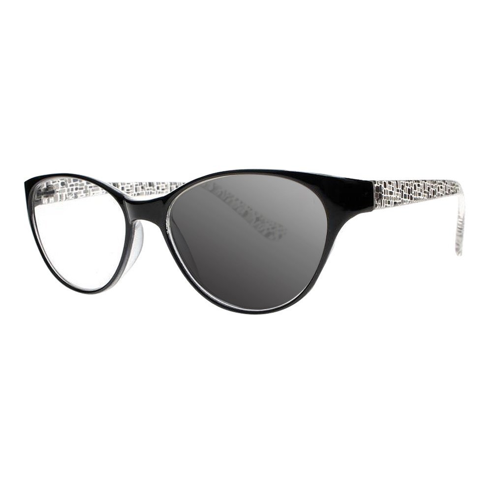 Newsight Retro Style 3 Colors Designer Cat Eye Reading Glasses Sunglasses (Black, 2.0)