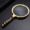 Magnifying Glass 6X + 8X Magnification Magnifier Handheld Magnifier for Science, Reading Book, Inspection. (6X Gold) view 1
