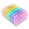 28 Grid Colorful Plastic Pills Storage Box Portable Weekly 7 Days 4 Times A Day Health Care Pill Box for Travel view 1