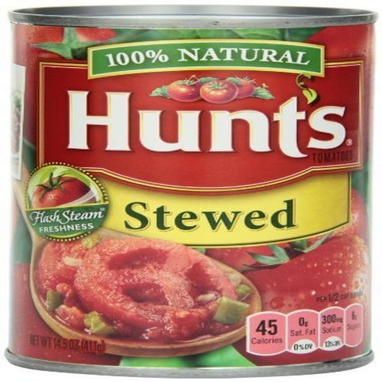 Hunts Stewed Tomatoes, Perfect for Chili & Soups, 14.5 oz. Can (Pack of 12)