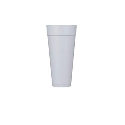 Dart Drink Foam Cups, Hot/Cold, 24Oz, White, 25/Bag, 20 Bags/Carton