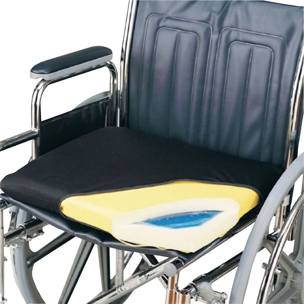 Skil-Care Econo-Gel Vinyl Wheelchair Cushion with Polyester Cover, 16" x 16" x 2"