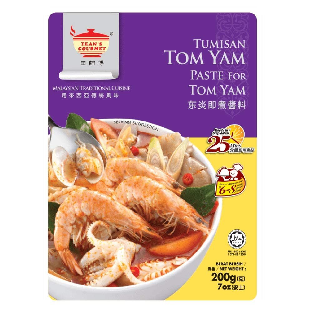Tean's Gourmet Paste/Sauce 200g (Tom Yam Paste, 6 Pack)