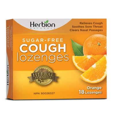 HERBION Sugar Free Lozenges Orange, 18 CT