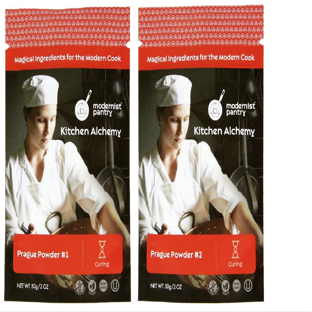 Pure Prague Powder #1 + #2 Value Pack [aka Insta Cure, DQ Pink Curing Salt, Sel Rose]  Non-GMO Gluten-Free OU Kosher Certified - 100g/4oz (Bundle with 2 items)