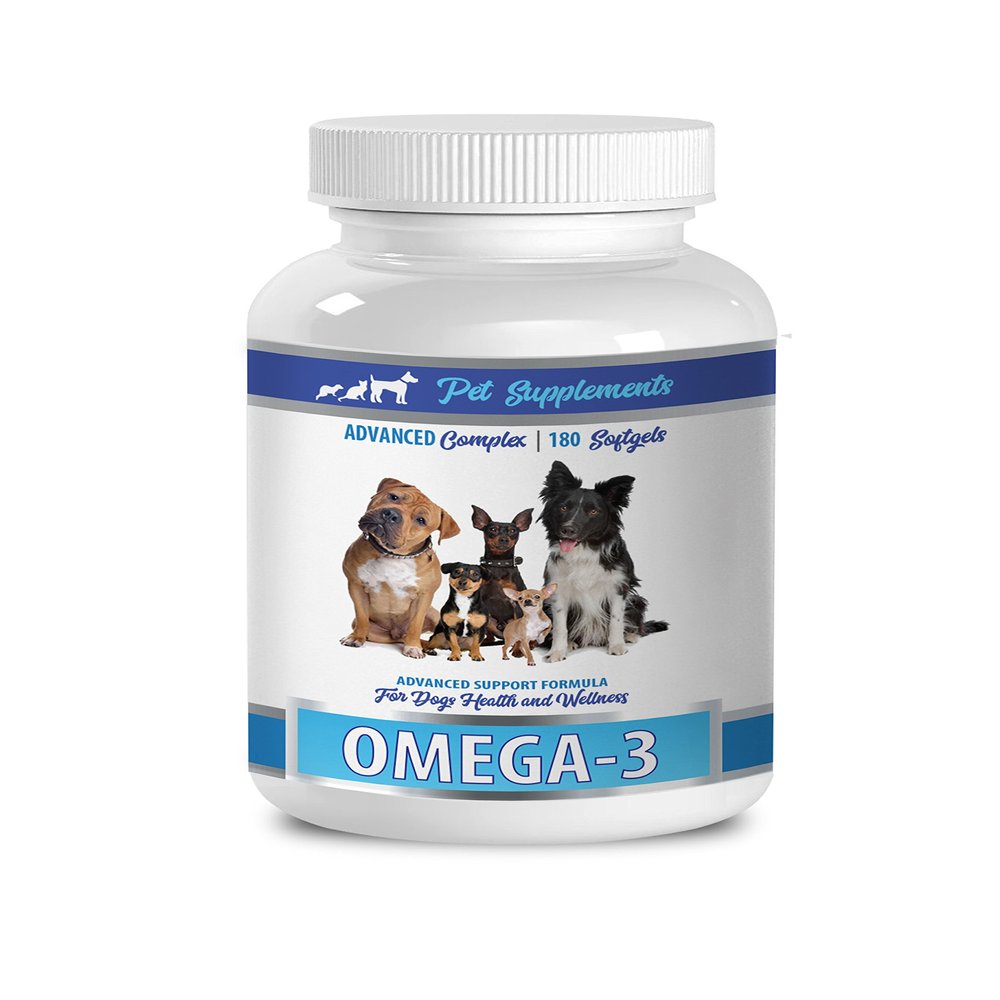 Dog Cognitive Supplements - Omega 3 - Advanced Complex - Health & Wellness - for Dogs - Omega 3 for Dogs softgels - 1 Bottle (180 Softgels)