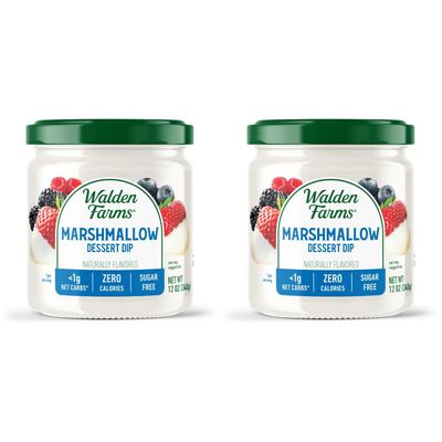 Walden Farms Marshmallow Dessert Dip  Zero Calorie, Sugar Free, Keto & Fat Free Sweet Topping for Fruit, Yogurt, Treats & More  2-Pack, 12 oz Bottles