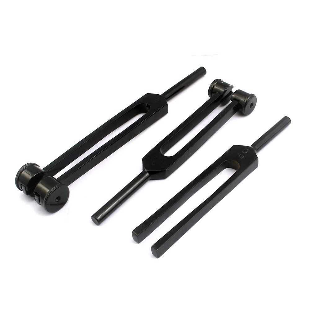 Limited Edition - Tactical Black - Set of 3 PCS Aluminum Sensory Tuning Forks C 128 256 512 by G.S Online Store