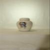 Blue Rose Funeral Urn - Cremation Urn for Human Ashes - Hand Made Pottery (185 Cubic Inches) (60 Cubic inches) view 2