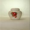 Red Rose Funeral Urn - Cremation Urn for Human Ashes - Hand Made Pottery (185 Cubic Inches) (60 Cubic inch) view 4