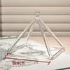 TOPFUND 8 inch Quartz Crystal Singing Pyramid with Synthetic Leather Carrying Case and Quartz Suede Mallet view 2