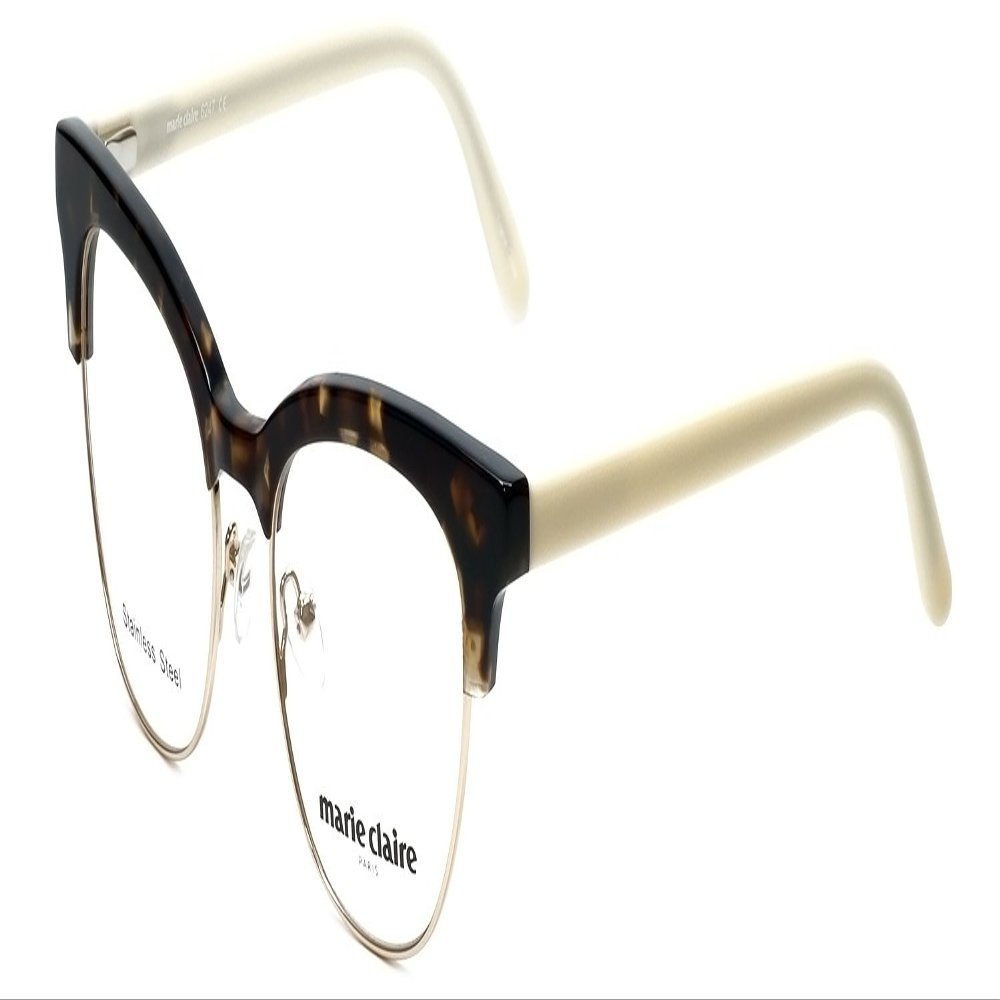 Marie Claire Unisex Reading Glasses with Clear Lenses | Cream | Magnification 5.00x