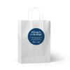 Andaz Press Personalized Out of Town Bags Round Circle Gift Labels Stickers, Welcome to Our Wedding Thanks for Traveling to Celebrate with Us, Navy Blue, 40-Pack, Custom for Destination OOT view 3