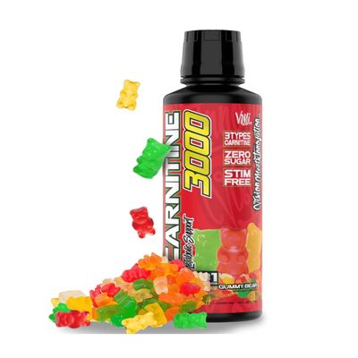 L-Carnitine 3000 Liquid | 3000 mg Carnitine Supplement | Zero Calorie Zero Sugar Keto Friendly for Men and Women Great Tasting| 31 Servings (Gummy Bear, 16 fl. oz.)