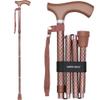 Switch Sticks Folding Walking Cane For Women & Men - Adjustable 32-37 In, Lightweight With Ergonomic Wood Handle, Slip-Resistant Rubber Tip Supports 264 Lbs - Canes For Women For Stability (FSA/HSA) view 1