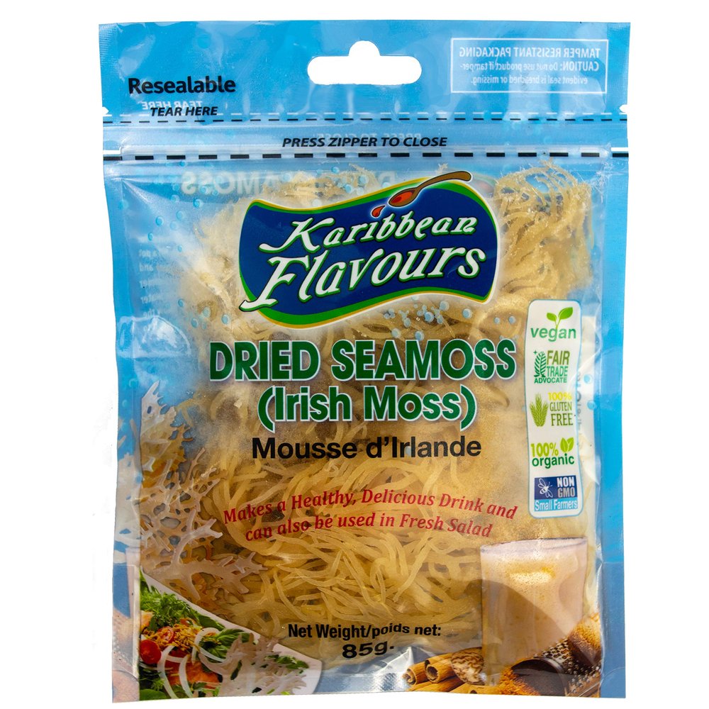Dried Sea Moss (3 Oz (pack of one)) - Caribbean Superfood - Wildcrafted Seedstock - Ethically Harvested - Makes 2 Quarts Gel