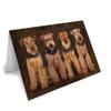 Rustic 4 Airedale Terriers Dog Note Card NCD52742 (10) view 1