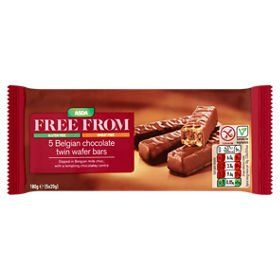 Asda Free From Belgian Choc Twin Wafer Bars 5x20g
