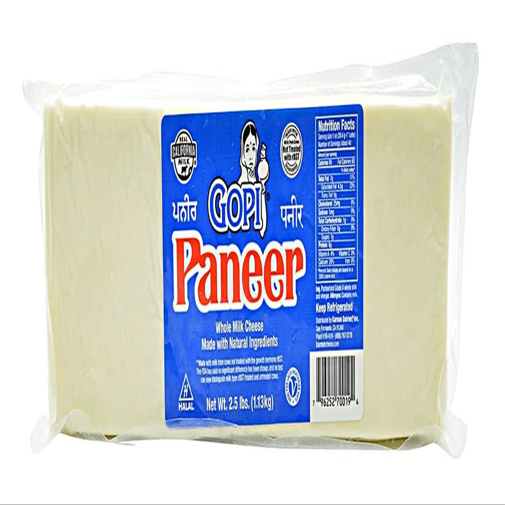 Gopi, All Natural Paneer (Whole Milk Cheese), (2.5 lbs), 40 oz