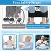 Mybow Wheelchair Leg Strap, Foot Rest for Wheelchair Leg Support, Medical Calf Restraints Safety Belt to Prevent Sliding, Foot Buddy Harness for Seniors Adults Wheel Chair Accessories (Black) view 2