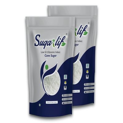 Sugarlif Low GI Sugar | Orignal Product of Dr. C K Nandagopalan | Herbal Cane Sugar | Free From Chemicals, Artificial Sweetener Substitute | Low Glycemic Index (1 Kg) - (Pack of 2)