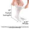 Comfort Finds Diabetic SwellSox - Breathable Cotton Socks - Loose Fitting Comfortable Sock  Non Binding Top Design  Improve Foot Circulation (White, 3 Pair) view 4