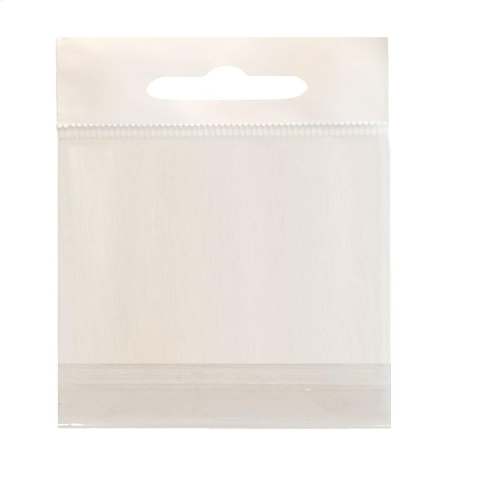 100 Pcs White Hanging Header Clear Flat Cello/Cellophane Bags Good for Candies, Cookies, Bakery Goods, Soap, Other Goodie Treats (2" x 3" (50.8 x 76.2mm))