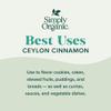 Simply Organic Ceylon Ground Cinnamon, 2.08 Ounce 3 Pack, Non-GMO Organic Cinnamon Powder, Vegan view 3