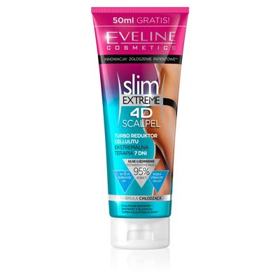 Eveline Cosmetics Slim Extreme 4D Scalpel Turbo Cellulite Reducer - 7-Day Extreme Therapy with Liposomal Caffeine, L-Carnitine & Lipout | Firming and Smoothing Slim Extreme 4D