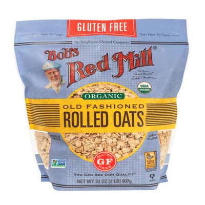Bob's Red Mill Gluten Free Organic Old Fashioned Rolled Oats, 32oz (Pack of 1) - Non GMO, Whole Grain, Vegan, Kosher
