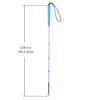 Aluminum Mobility Folding White Cane for Vision Impaired and Blind People (Folds Down 6 Sections) (130cm (51.2inch), Blue Handle) view 2