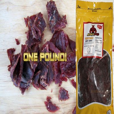 2018 National Jerky of The Year Winner JerkyPro One Pound 16oz Beef Jerky (Teriyaki)