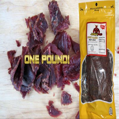 2017 National Jerky of The Year Winner JerkyPro One Pound 16oz Beef Jerky (Honey Glazed)