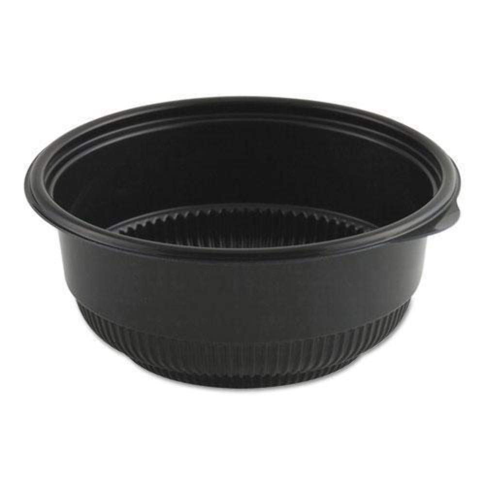 Anchor Packaging Incredi Bowl Black Polypropylene Round Soup Bowl, 20 Ounce Capacity - 250 per case.