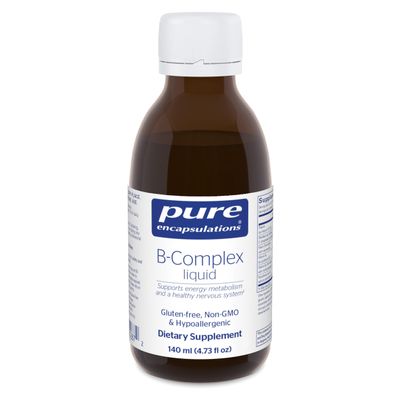Pure Encapsulations B-Complex Liquid - Liquid Vitamin B Complex - for Nerve & Energy Metabolism* - Gluten Free & Vegetarian - 4.73 oz (140 mL)