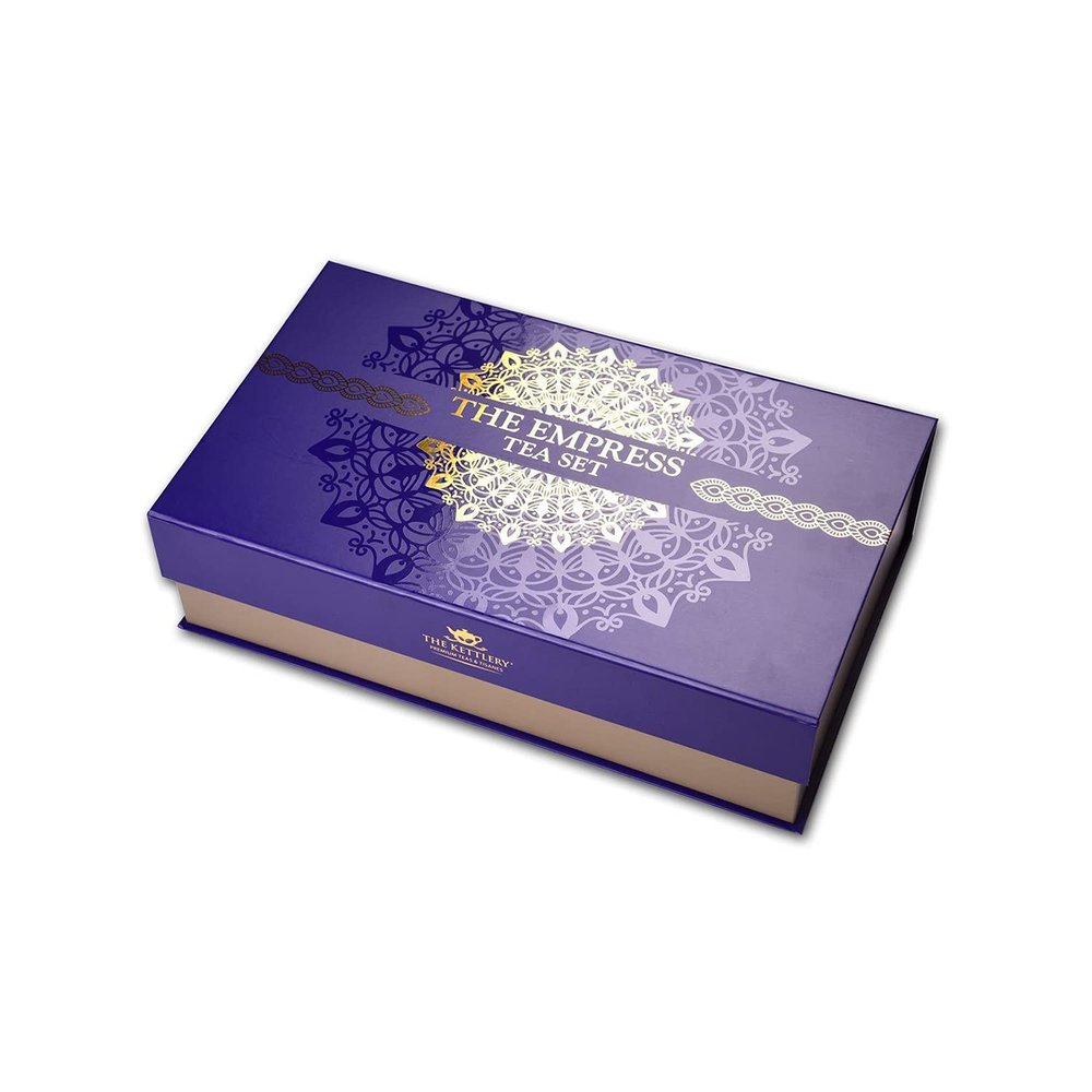 The Kettlery Empress Tea Gift Set | 4 Aromatic Teas | Tea Kettle & Tea Cups | Tea Maker