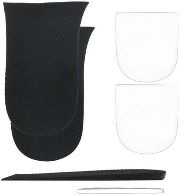 12mm(1/2 Inch) Limb Leg Length Discrepancies LLD Heel Inserts Insoles (2 Medium Lefts) Black