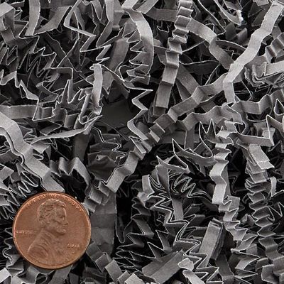 Paper Mart Crinkle Paper Filler, Gray 10 LB Bag, Shredded Paper for Gift Baskets, 24 x 16 x 11.5 Inch Compacted Bag of Crinkle Cut Paper Shred