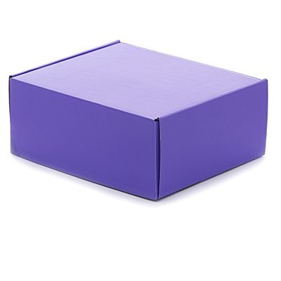 50ea - 13 X 10 X 2 Purple Corrugated Tuck Top Box