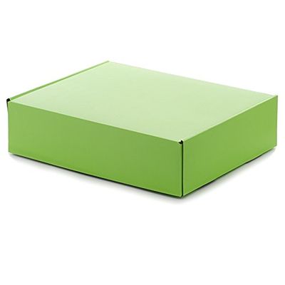 50ea - 12 X 12 X 3 Apple Green Corrugated Tuck Top Box