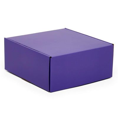 10ea - 10 X 8 X 4 Purple Corrugated Tuck Top Box-Pkg