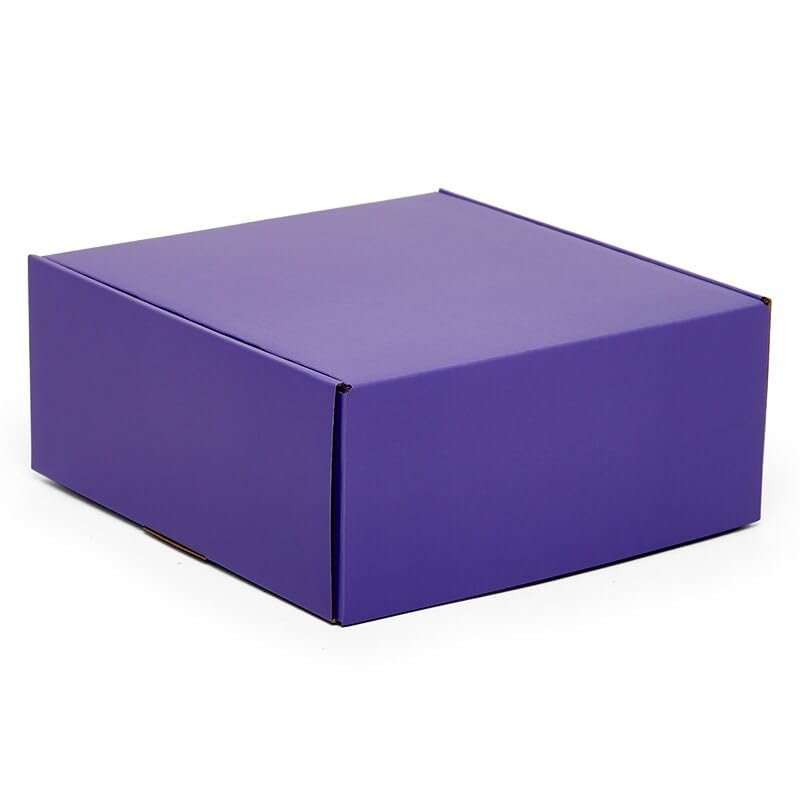 10ea - 10 X 8 X 4 Purple Corrugated Tuck Top Box-Pkg