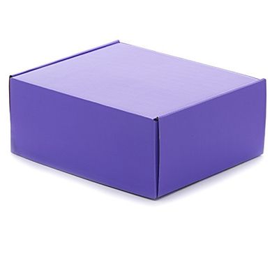 50ea - 10 X 10 X 5 Purple Corrugated Tuck Top Box