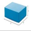 50ea - 8 X 8 X 3 Blue Corrugated Tuck Top Box view 2